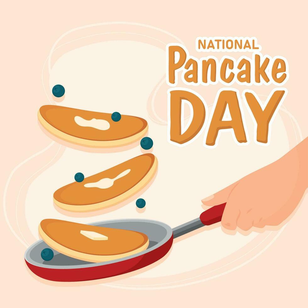 pannenkoek dag poster traditioneel voedsel vector illustratie