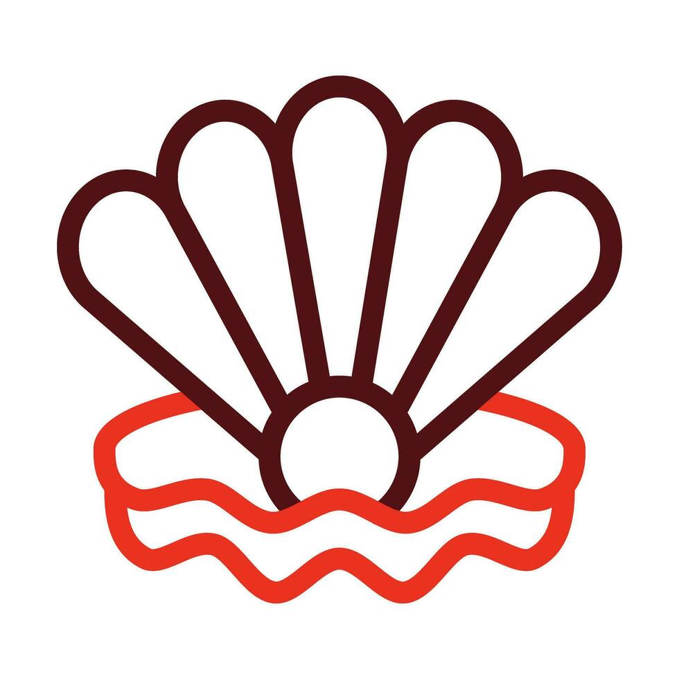 clam vector dik lijn twee kleur pictogrammen voor persoonlijk en reclame gebruiken.