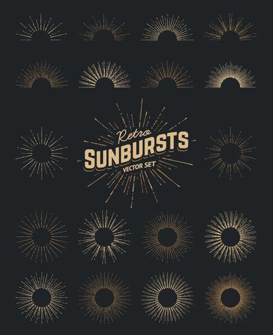 sunburst vector set