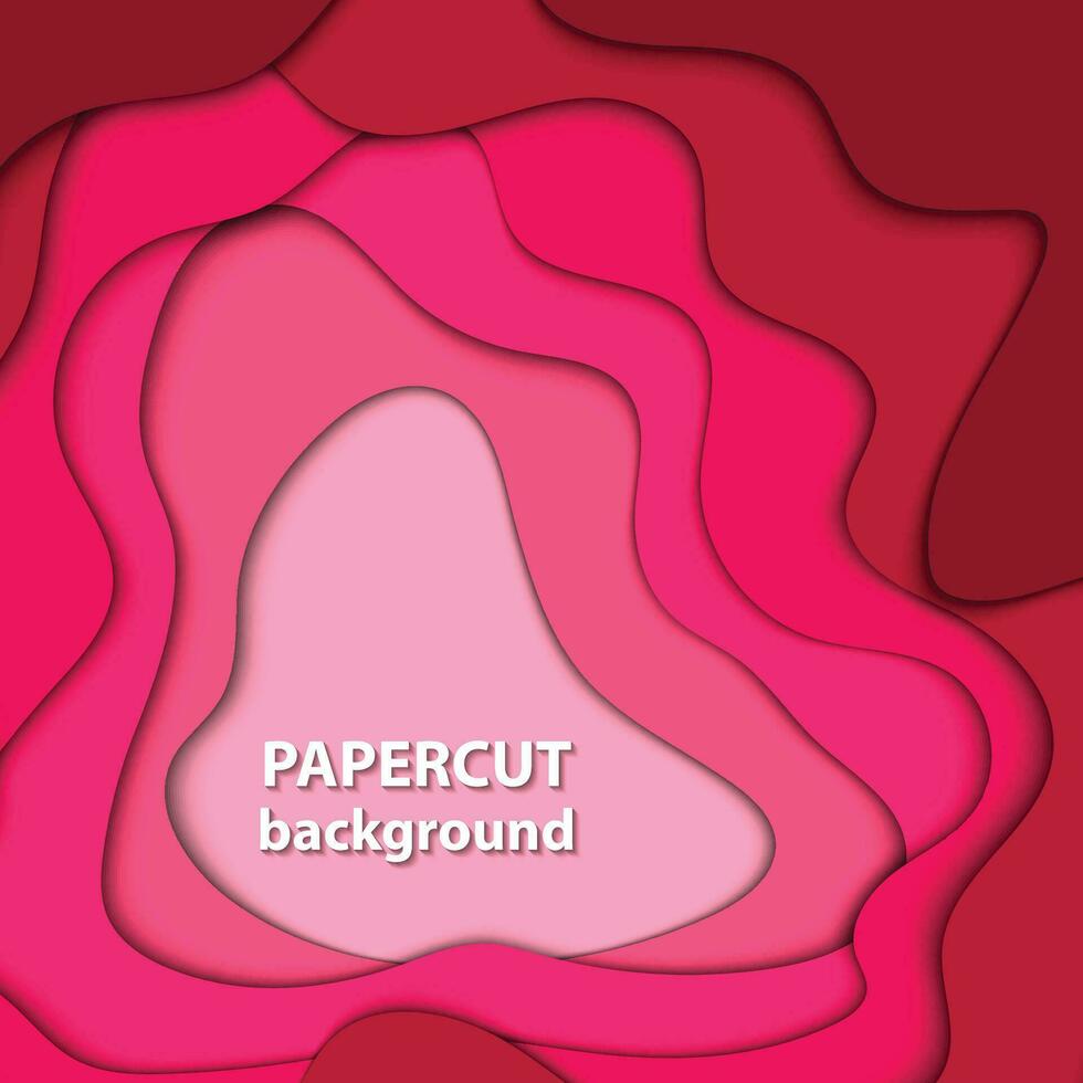 vector achtergrond met magenta roze kleurrijk papier besnoeiing vormen. 3d abstract papier kunst stijl, ontwerp lay-out voor bedrijf presentaties, flyers, affiches, afdrukken, decoratie, kaarten, brochure