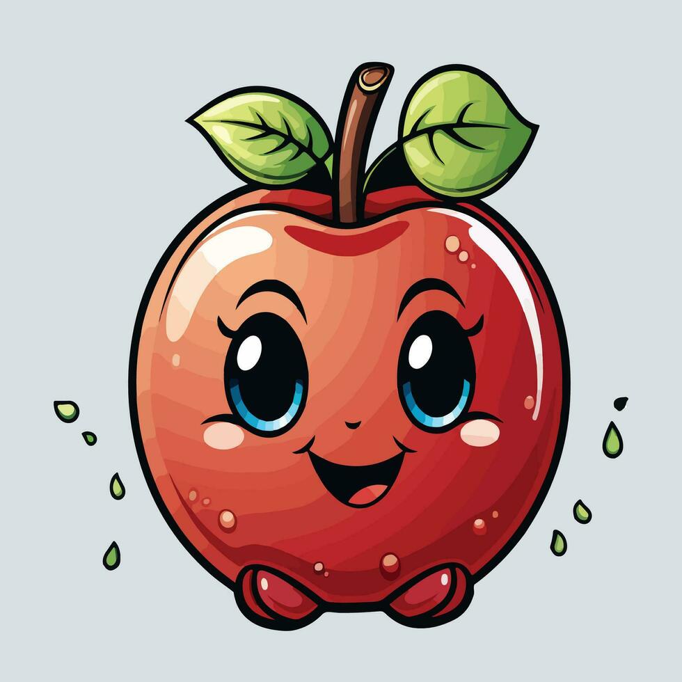 schattig appel vector