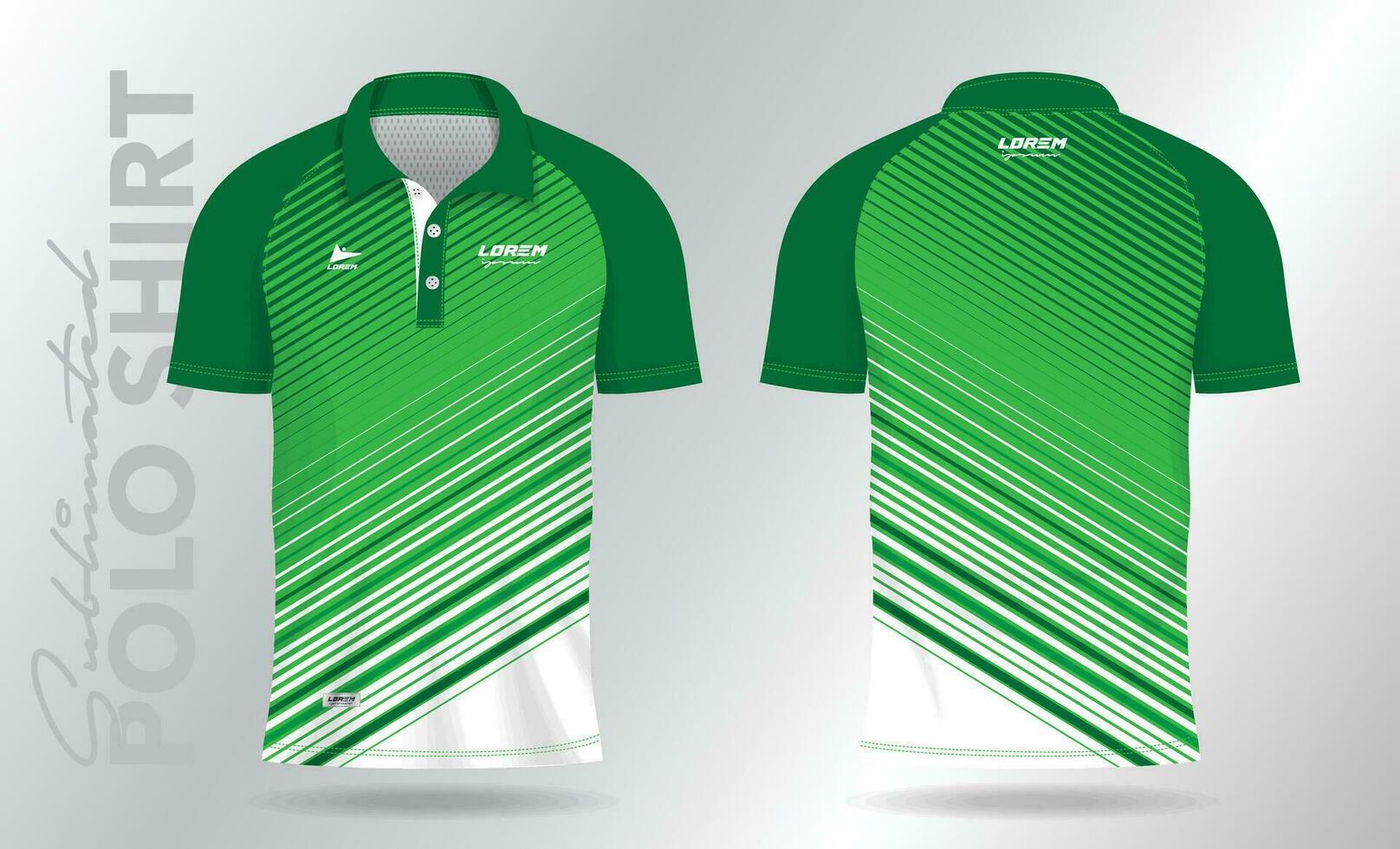 groen polo overhemd mockup sjabloon ontwerp voor sport Jersey vector