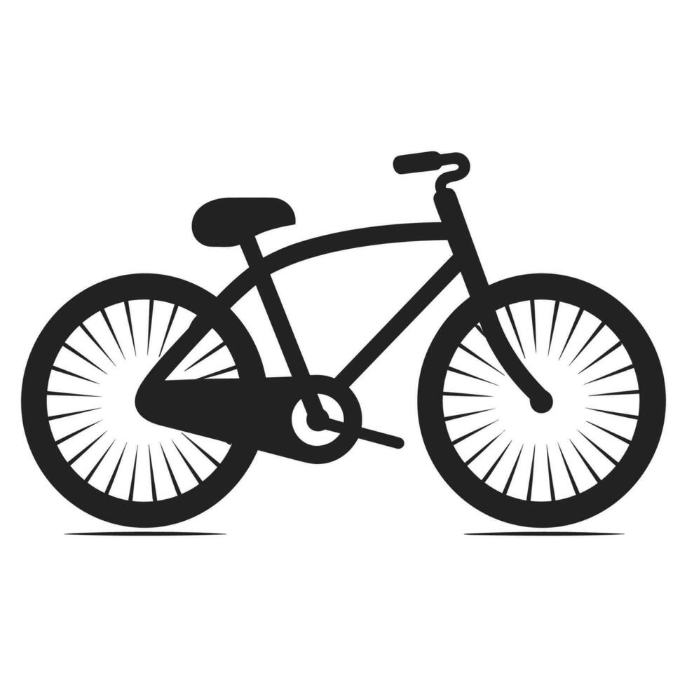 fiets zwart silhouet vector illustratie, fiets vector silhouet geïsoleerd Aan een wit achtergrond