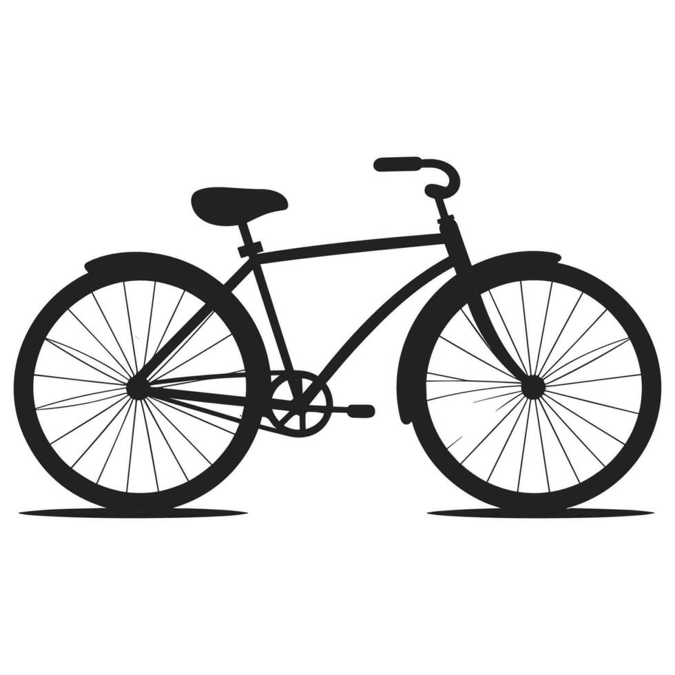 fiets zwart silhouet vector illustratie, fiets vector silhouet geïsoleerd Aan een wit achtergrond