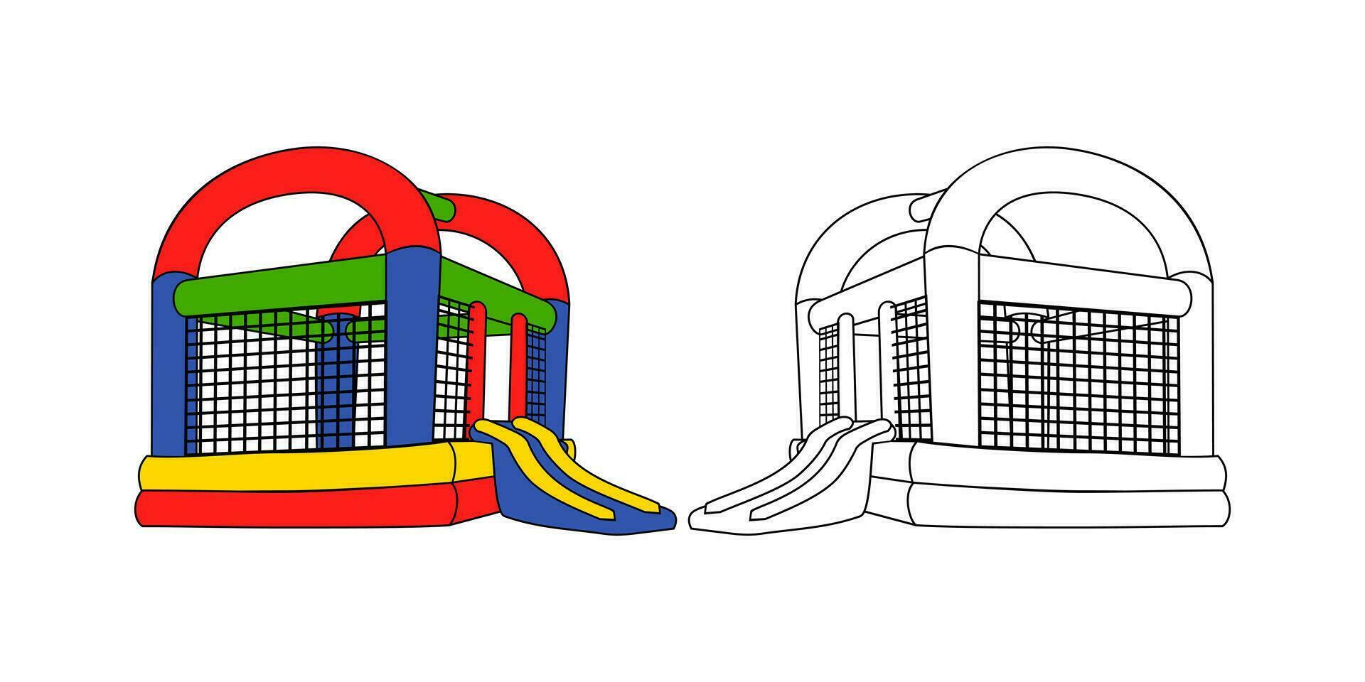 bounce huis ontwerp illustratie vector