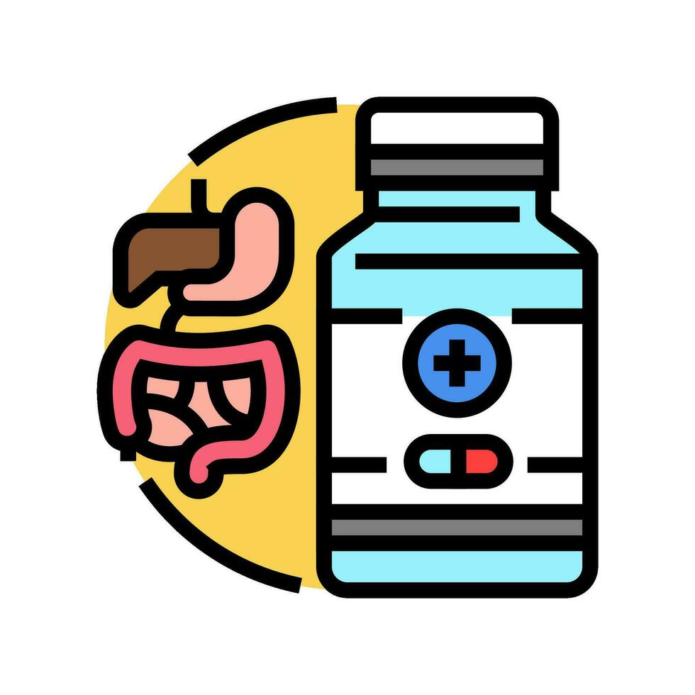 gastro-intestinaal medicijnen kleur icoon vector illustratie