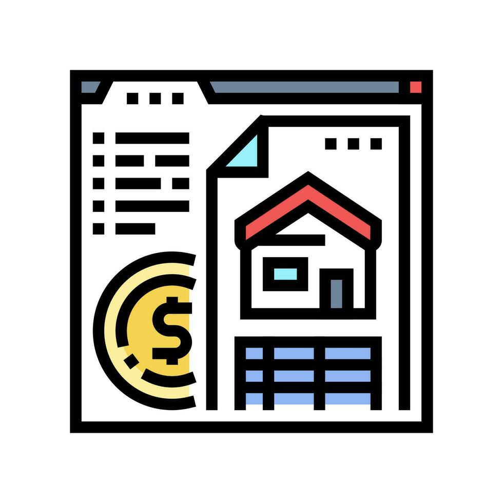 landgoed planning financieel adviseur kleur icoon vector illustratie