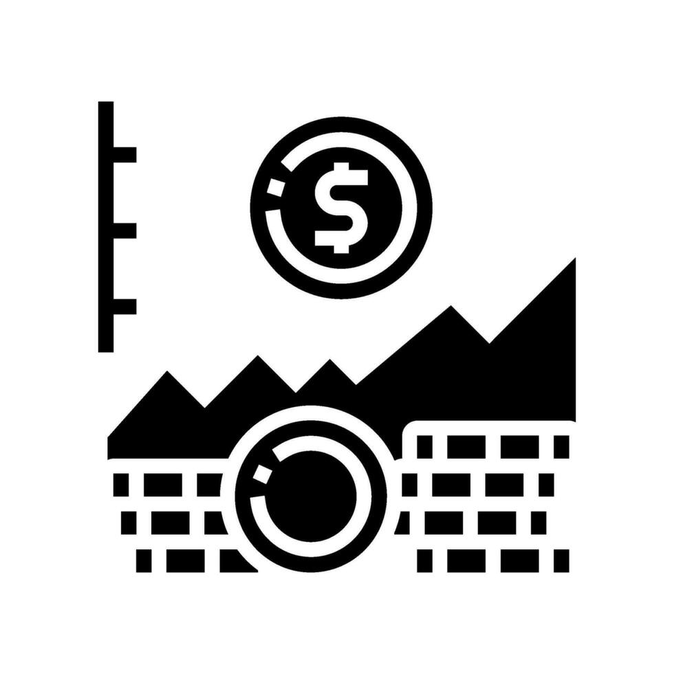rijkdom groei financieel adviseur glyph icoon vector illustratie