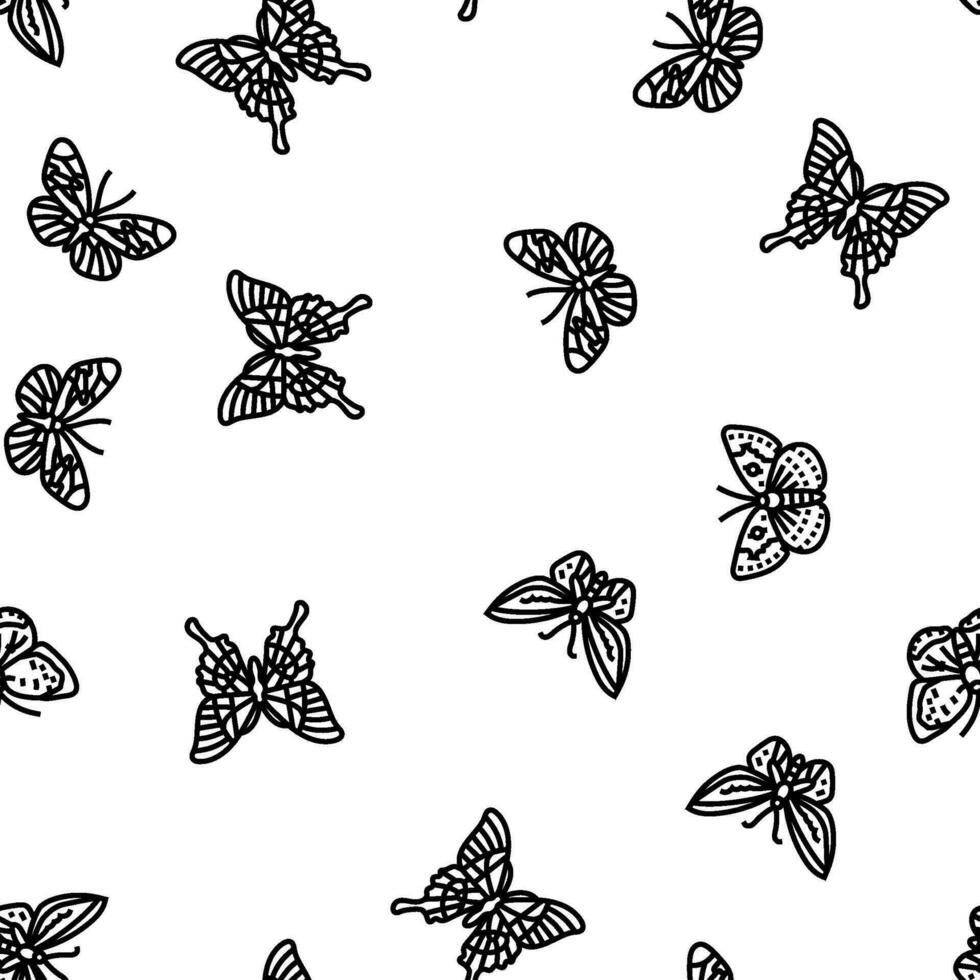 vlinder zomer voorjaar insect vector naadloos patroon