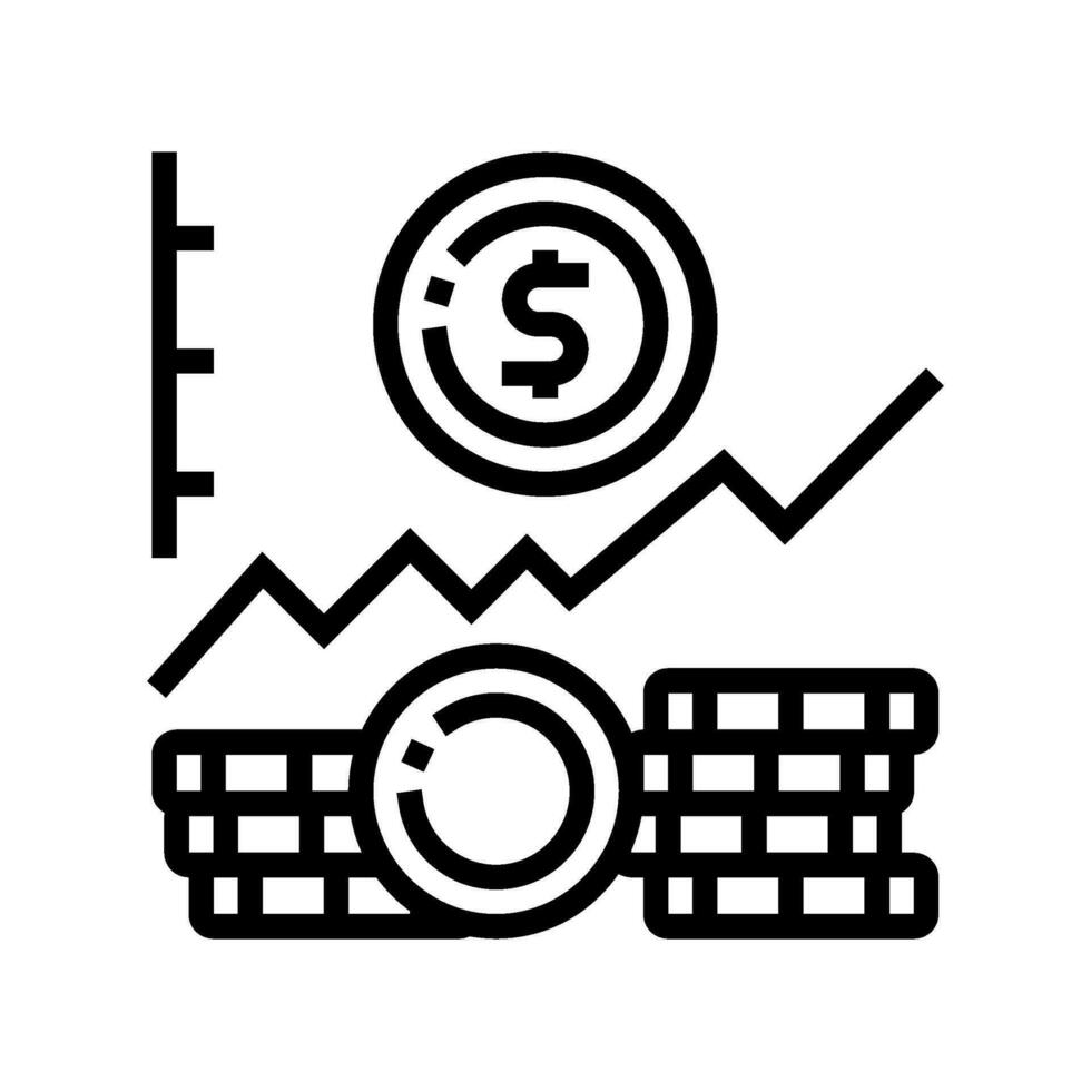 rijkdom groei financieel adviseur lijn icoon vector illustratie