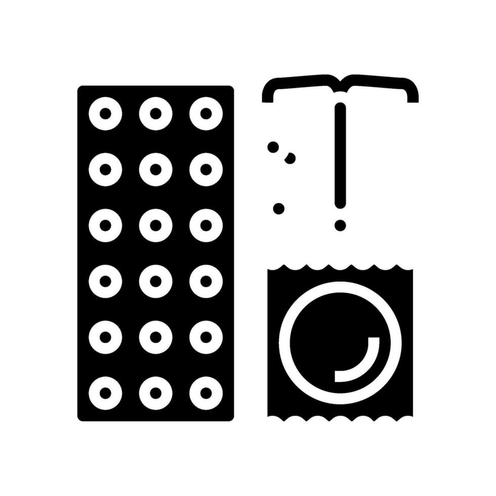 geboorte controle gynaecoloog glyph icoon vector illustratie