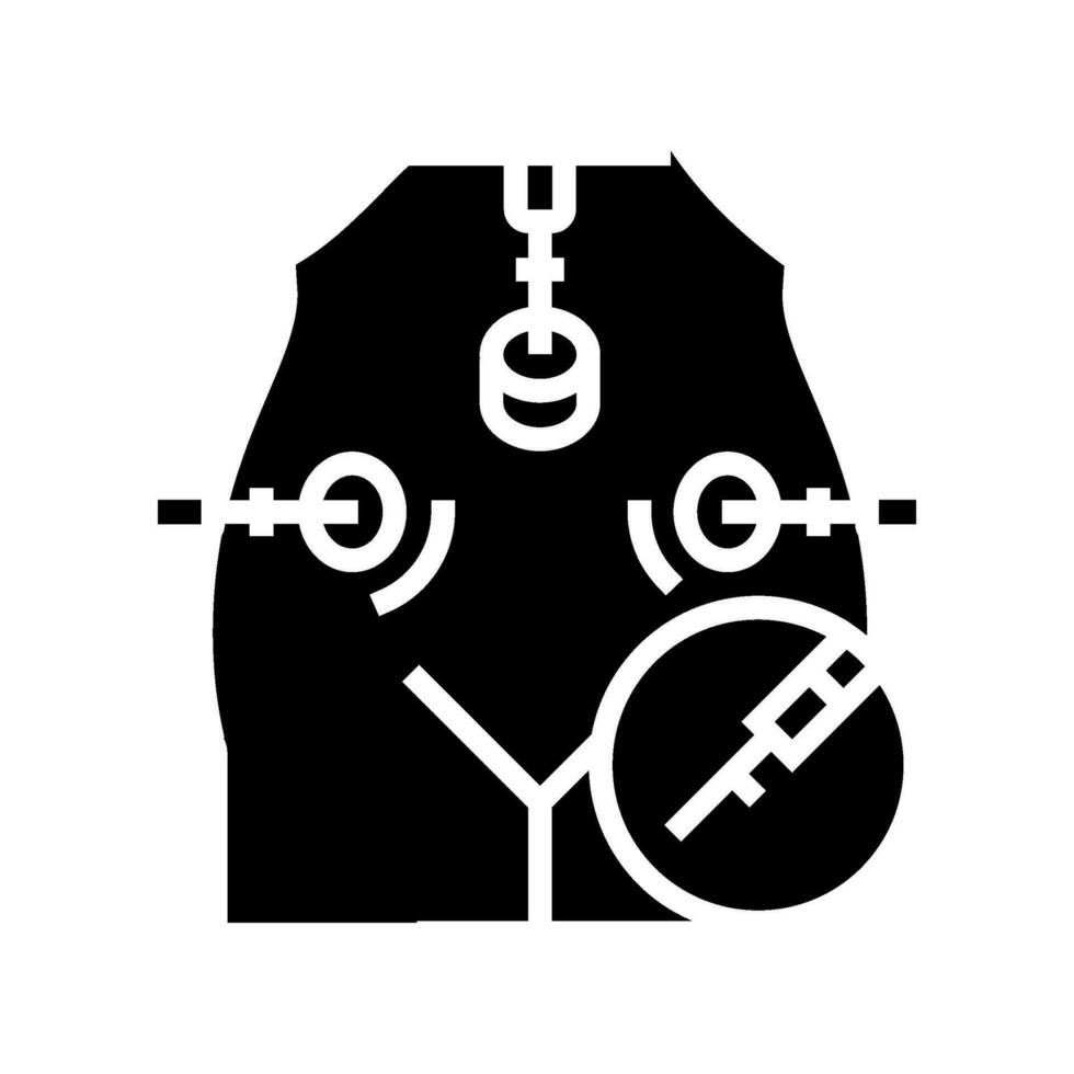 laparoscopisch chirurgie glyph icoon vector illustratie