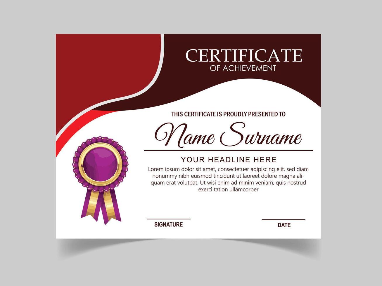 vector abstract certificaat sjabloon concept