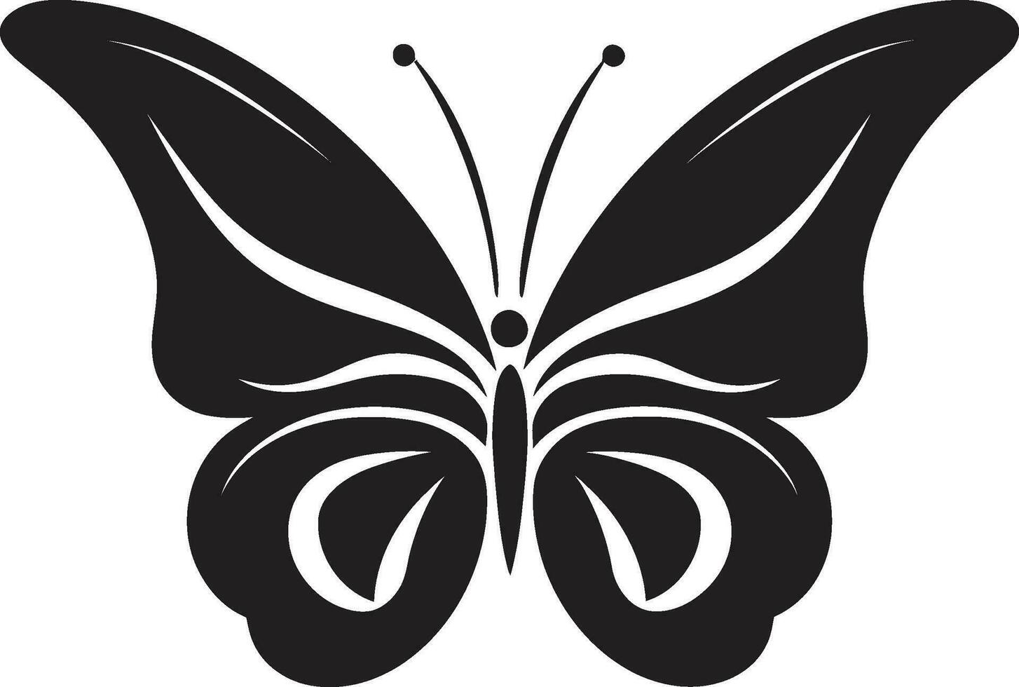 artistiek eenvoud vlinder symbool in zwart bewerkte schoonheid in beweging zwart vlinder ontwerp vector
