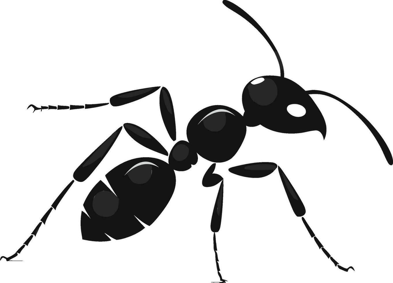 modern zwart mier embleem een logo van onderscheid stoutmoedig zwart mier logo vector kunst uitmuntendheid