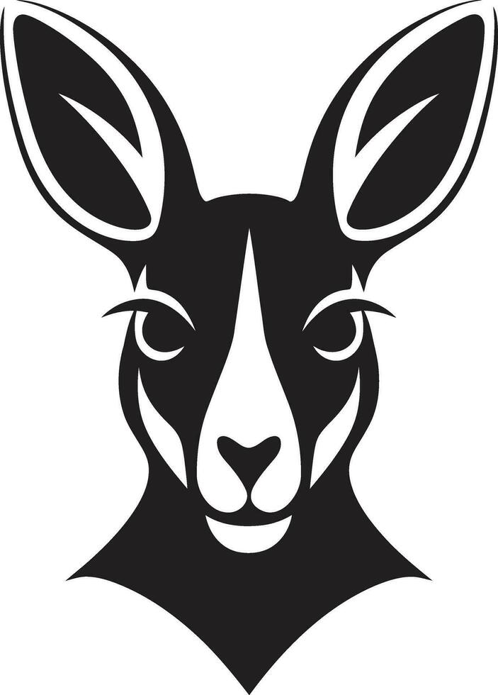 kangoeroe etui monogram meetkundig kangoeroe ontwerp vector