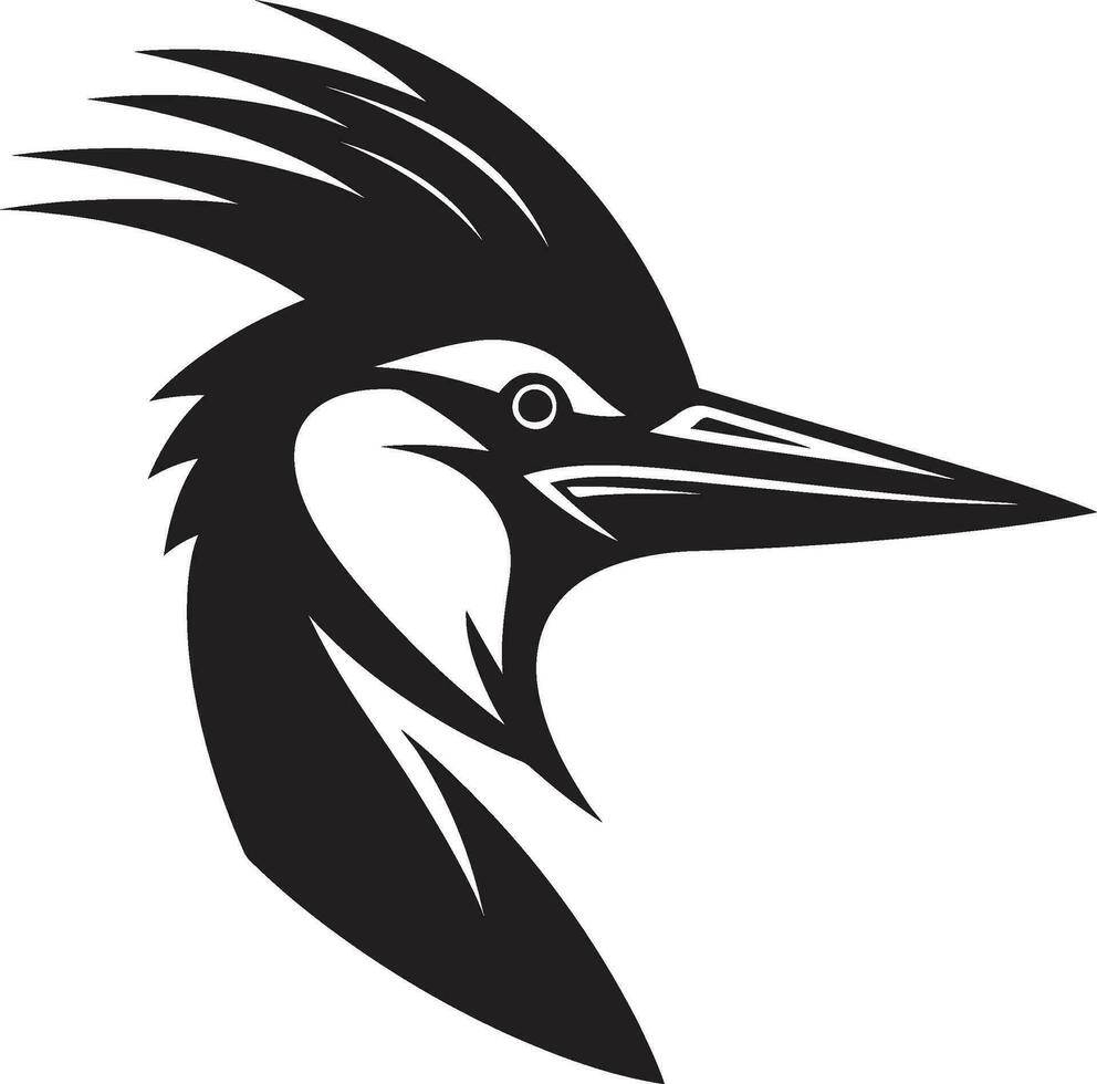 specht vogel logo ontwerp zwart uniek zwart specht vogel logo ontwerp elegant vector