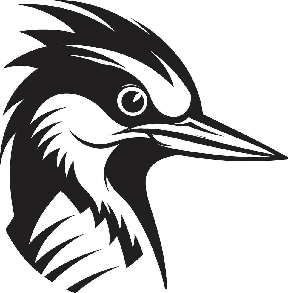 specht vogel logo ontwerp zwart dieren in het wild zwart specht vogel logo ontwerp milieu vector