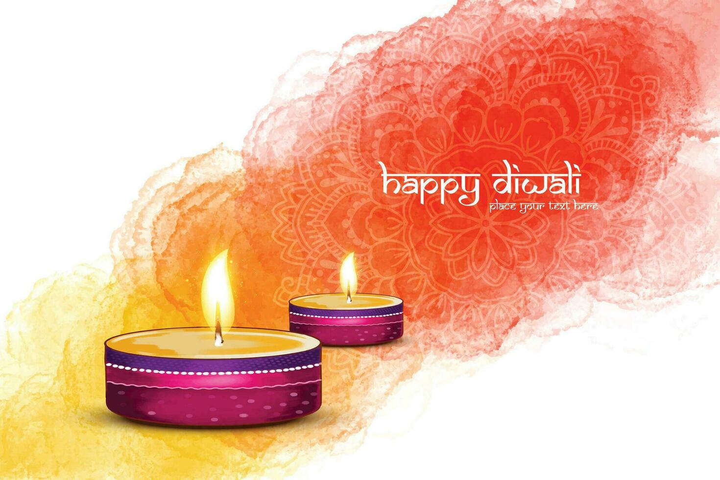 gelukkig diwali decoratief olie lamp festival viering kaart achtergrond vector