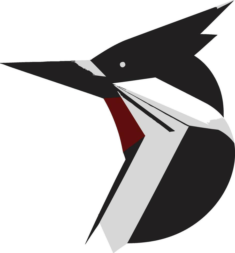 specht vogel logo ontwerp zwart mascotte zwart specht vogel logo ontwerp tekenfilm vector