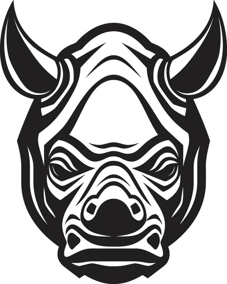 ingewikkeld majesteit zwart neushoorn symbolen vorstelijk elegantie neushoorn serenade zwart vector logo in monochroom