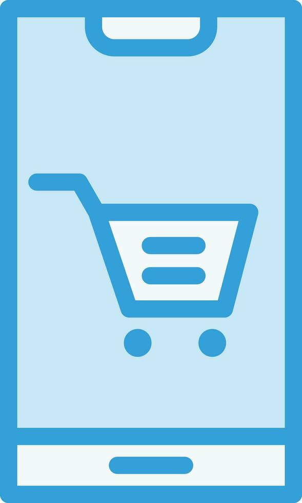 mobiel winkelen vector pictogram ontwerp illustratie