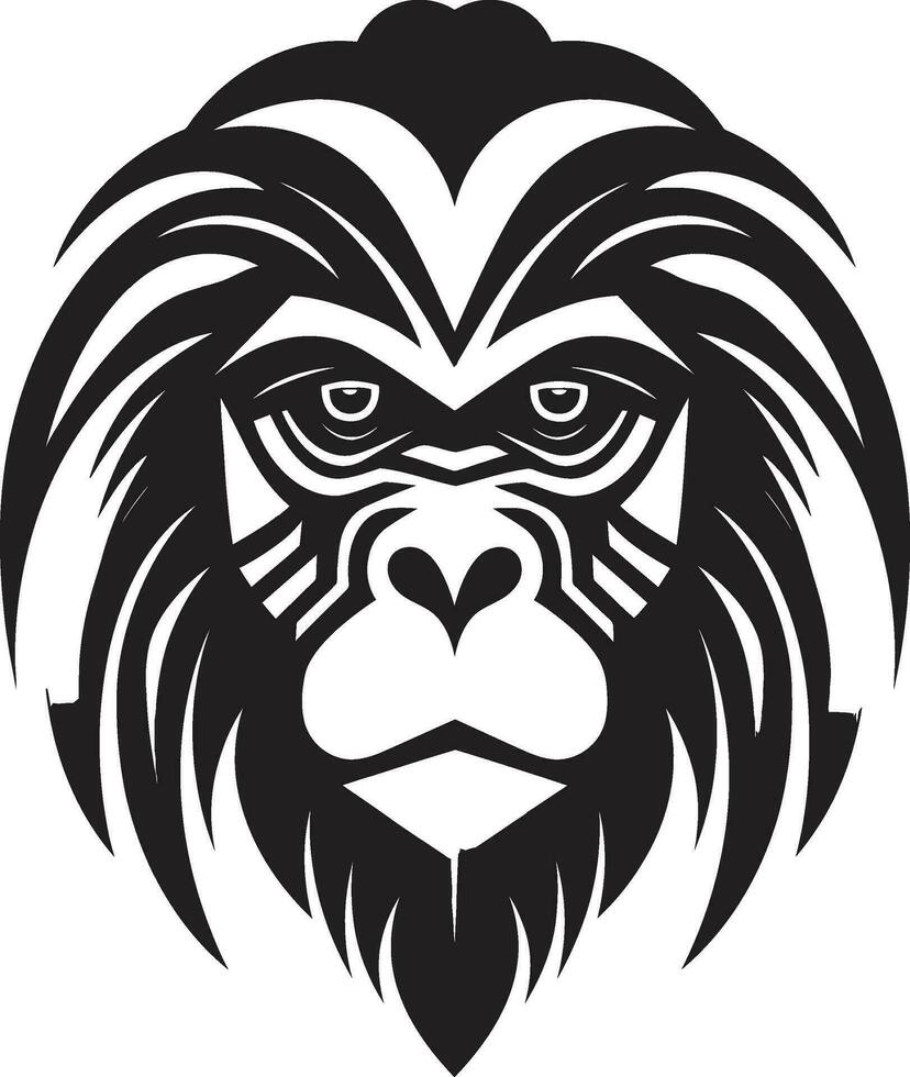 dieren in het wild aap insigne stoutmoedig baviaan gezicht ontwerp vector