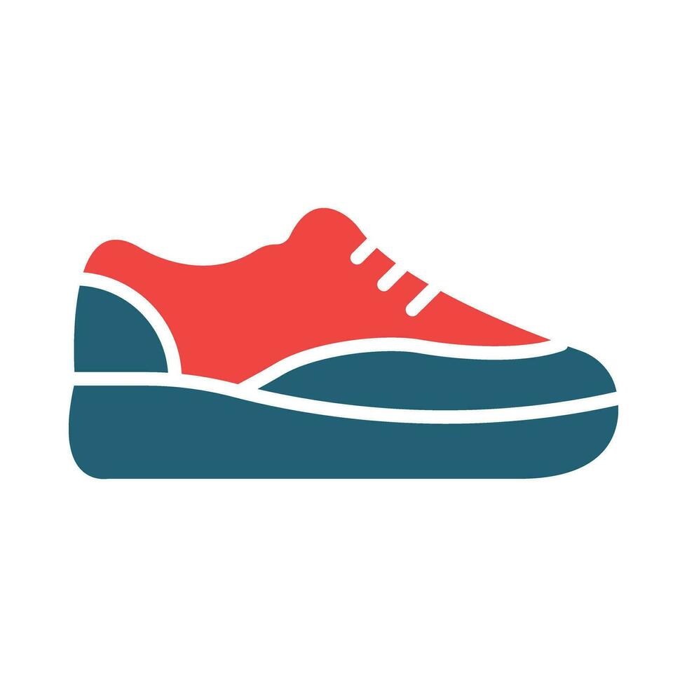 Sportschool schoenen vector glyph twee kleur icoon voor persoonlijk en reclame gebruiken.