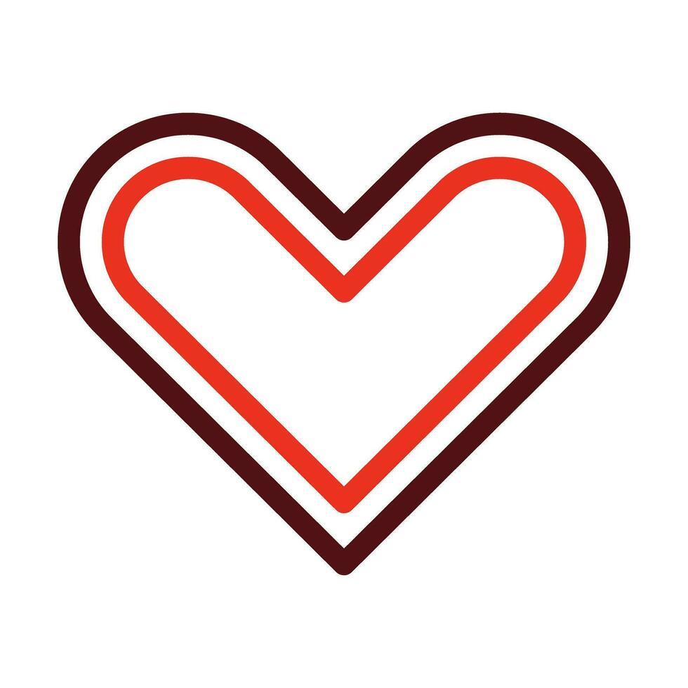 hart vector dik lijn twee kleur pictogrammen voor persoonlijk en reclame gebruiken.
