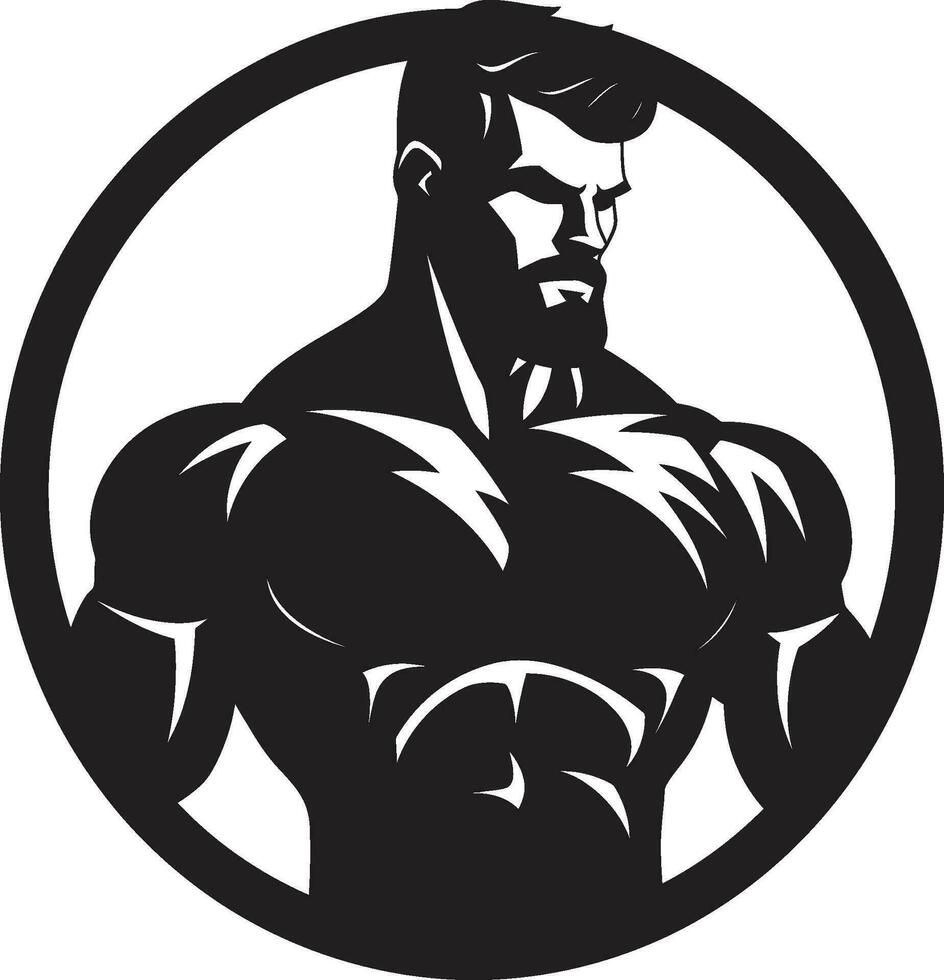 uitpuilend biceps monochroom bodybuilding kunstenaarstalent in vector gebeeldhouwd succes zwart vector van buigen uitmuntendheid