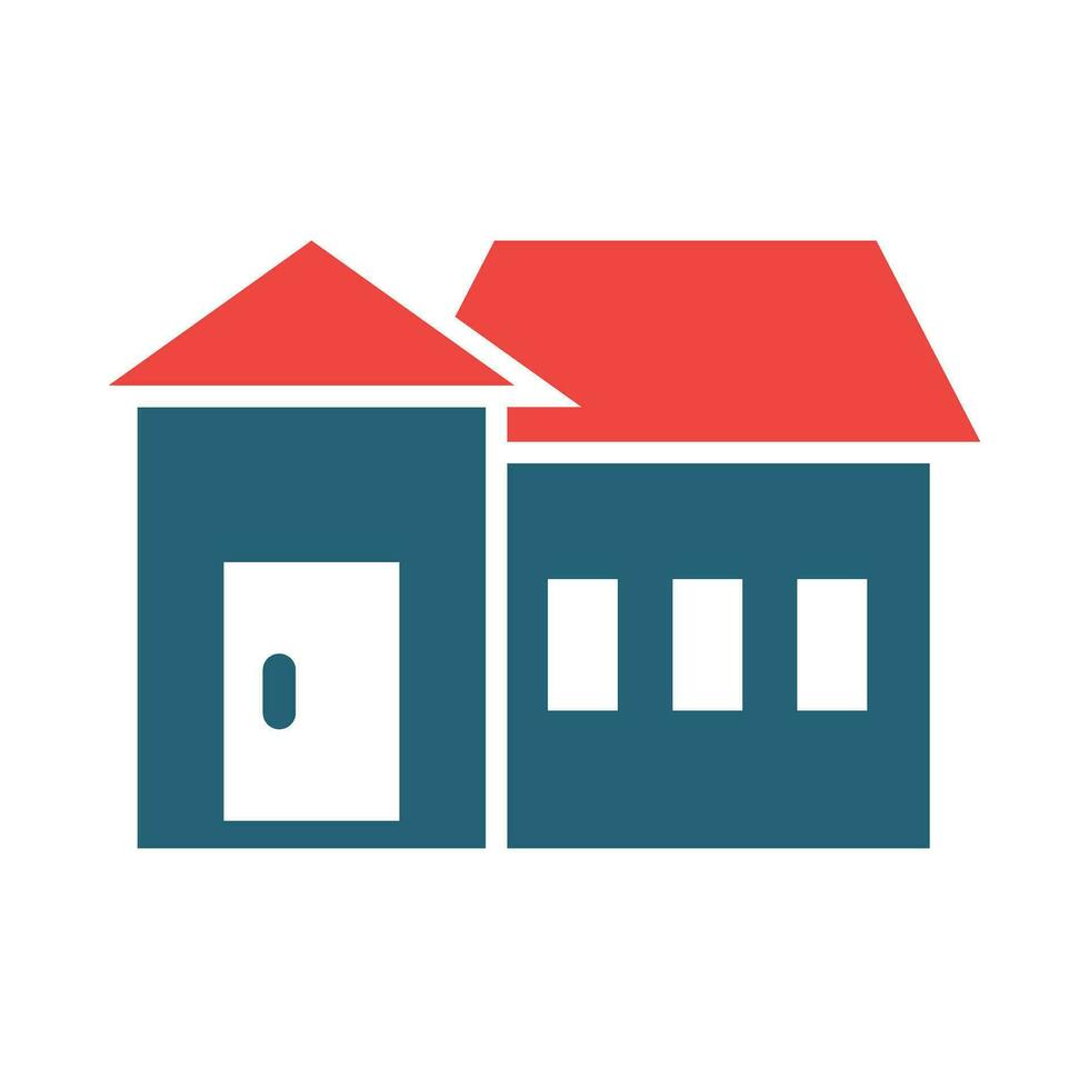 huis vector glyph twee kleur icoon voor persoonlijk en reclame gebruiken.