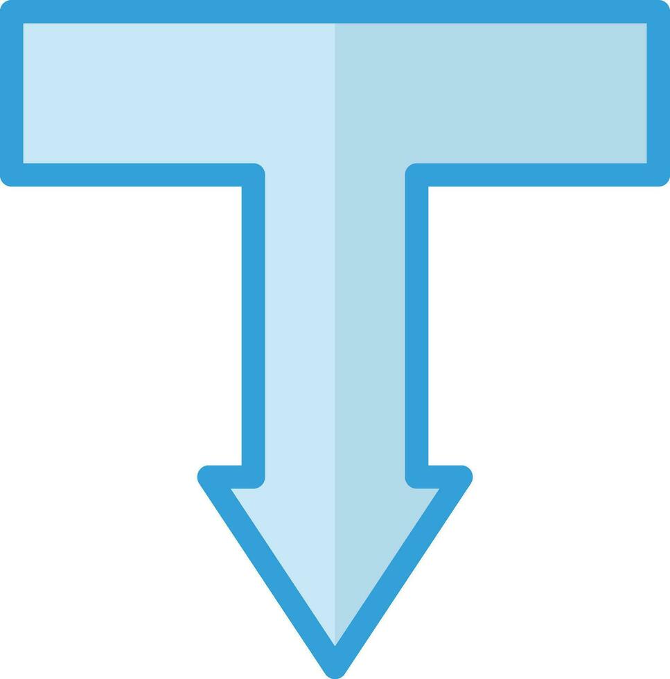 t-junctie vector pictogram ontwerp illustratie