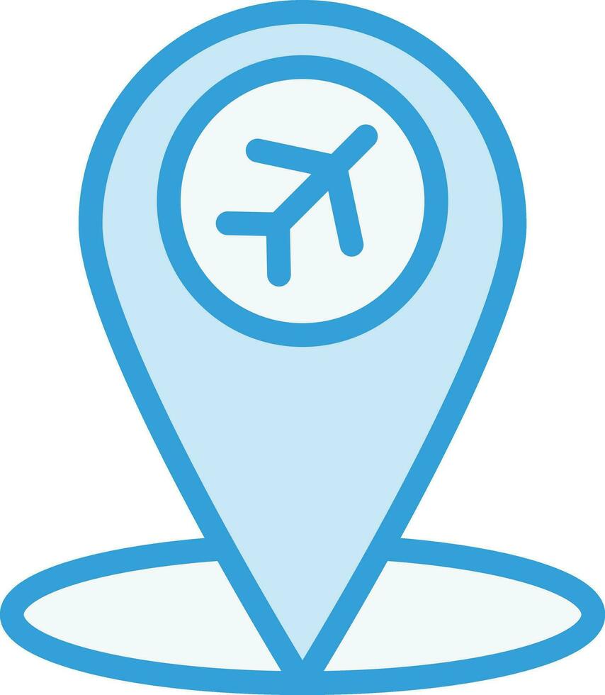luchthaven locatie vector pictogram ontwerp illustratie