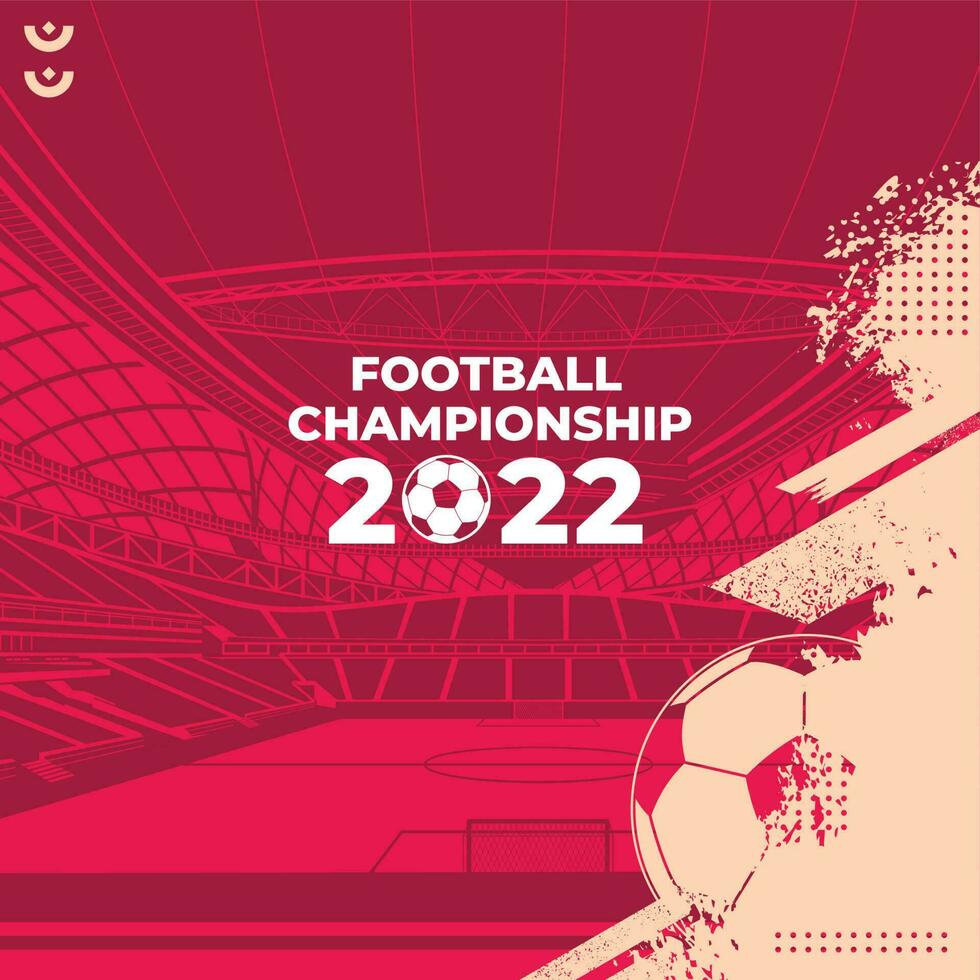 Amerikaans voetbal achtergrond wereld kop 2022 vector. Amerikaans voetbal achtergrond voor banier, voetbal kampioenschap vector