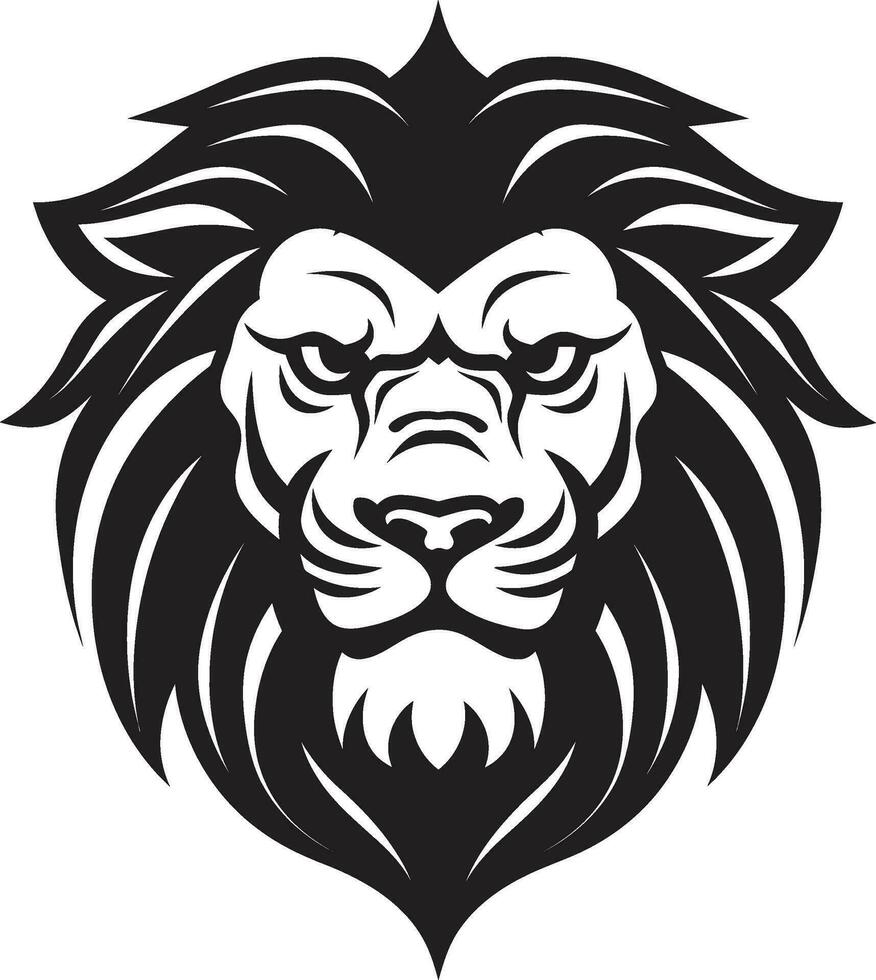 ongetemd schoonheid de bespringen genade van leeuw icoon vorstelijk heerser de woest dominantie van zwart leeuw logo vector
