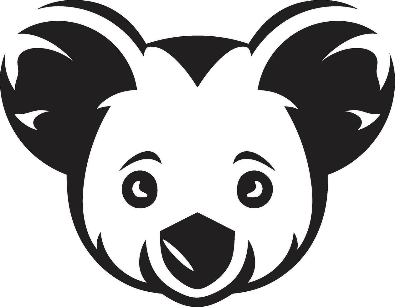 nachtelijk zoetheid mysterieus koala identiteit monochromatisch majesteit minimalistische koala profiel vector