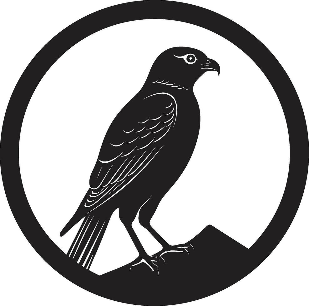 artistiek roofzuchtig symbool roofvogels elegantie gebeeldhouwd precisie in lucht onyx iconisch embleem vector