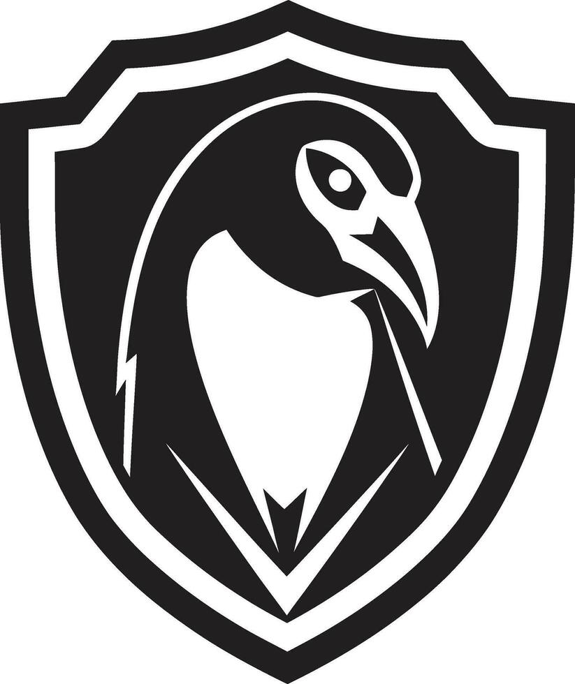 elegant antarctisch ambassadeurs zwart vector pinguïn logos eerbetoon gebeeldhouwd elegantie in ijzig geluid pinguïn embleem in zwart
