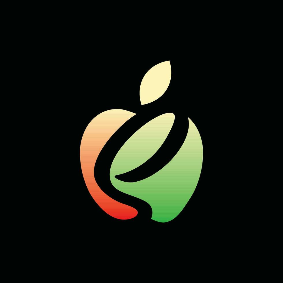 brief s logo ontwerp met appel vector elementen voor natuurlijk sollicitatie, ecologie illustratie ontwerp sjabloon
