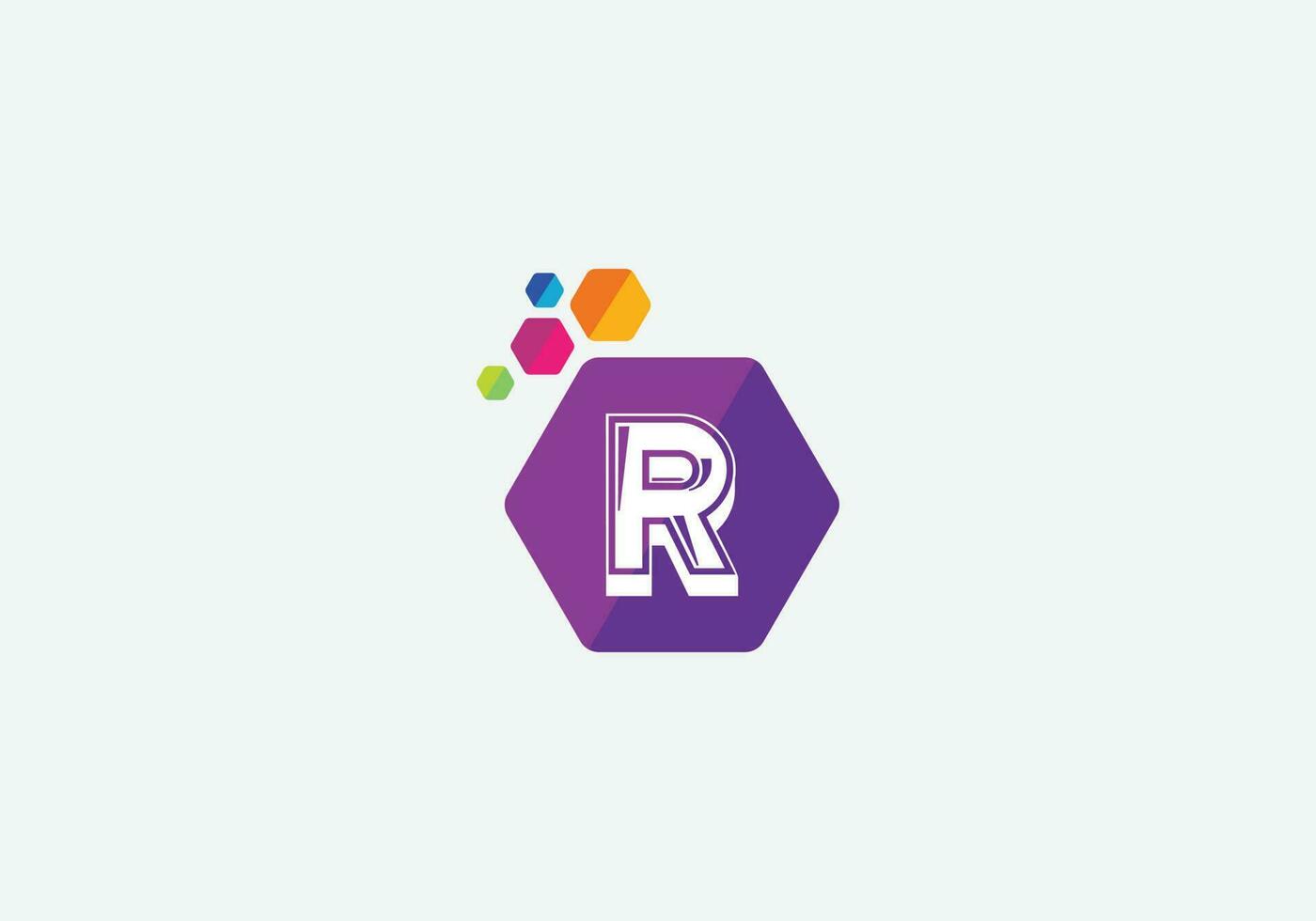 abstract r brief modern eerste lettertekens logo ontwerp vector