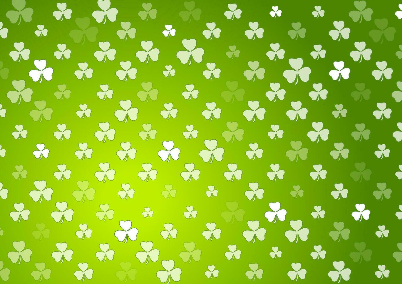 st Patrick dag helder abstract achtergrond met klaver bladeren vector