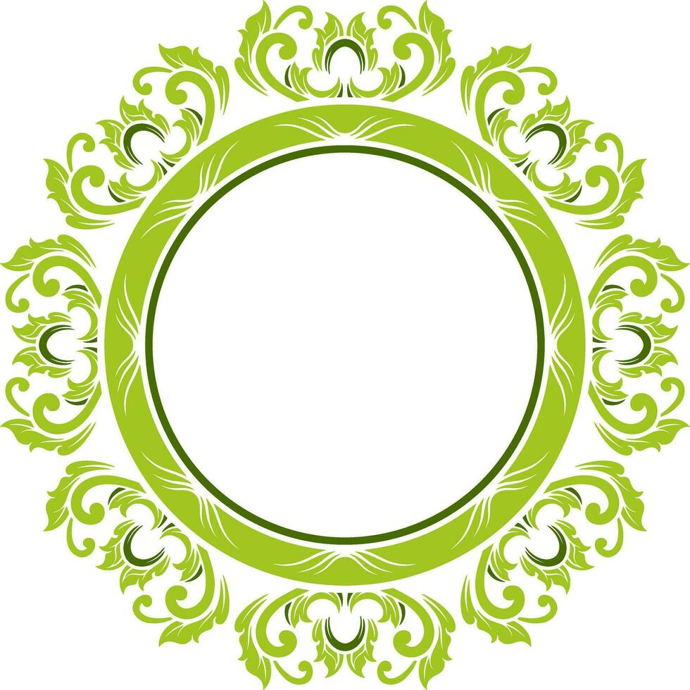 rond frame met decoratieve elementen. vectorillustratie. vector