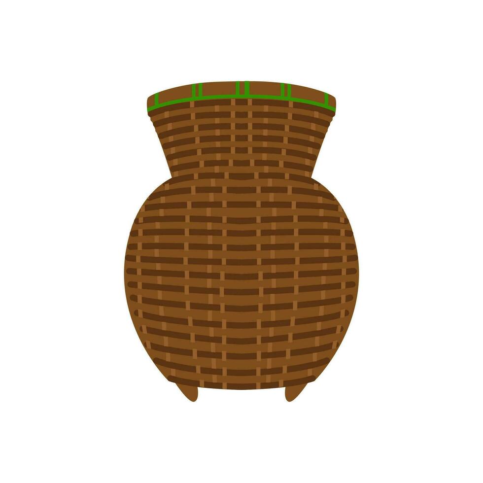 bamboe houder voor gevangen vis vector