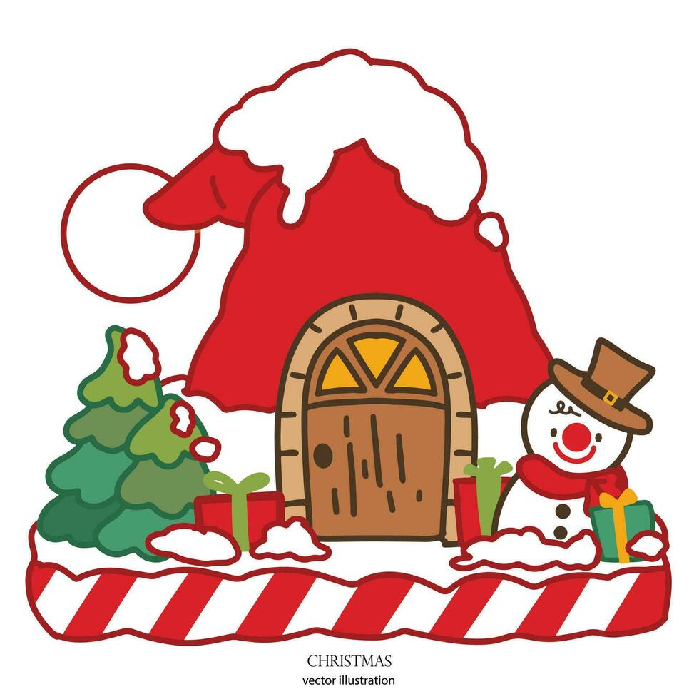 Kerstmis huis illustratie vector