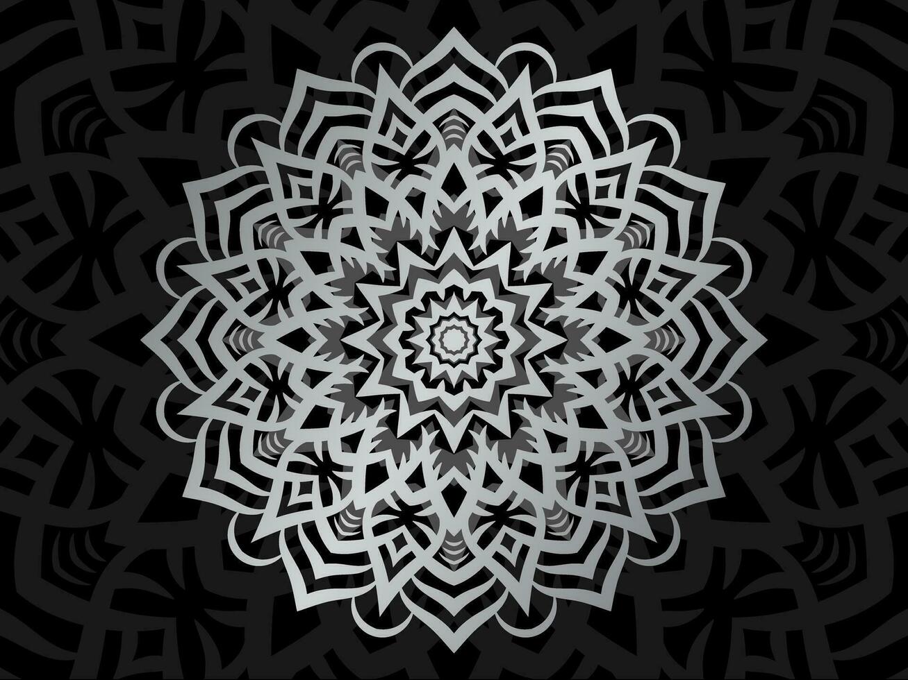 zilver elegant mandala circulaire patroon vector sjabloon voor kleur boeken, decoratie, ornament, tatoeëren, huis decoratie, wandtapijten. mandala voor tapijtwerk huis decoratie.