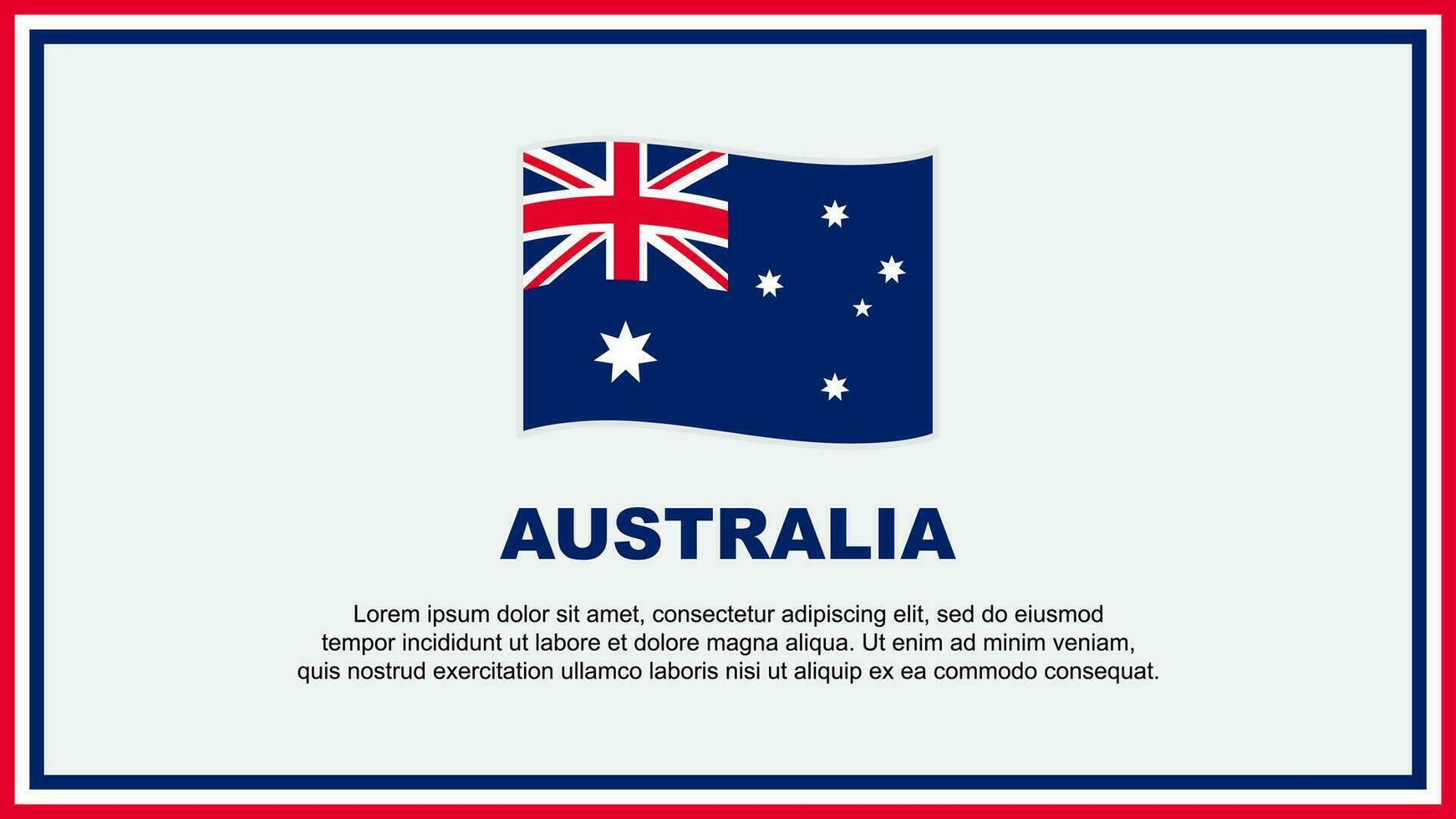 Australië vlag abstract achtergrond ontwerp sjabloon. Australië onafhankelijkheid dag banier sociaal media vector illustratie. Australië banier