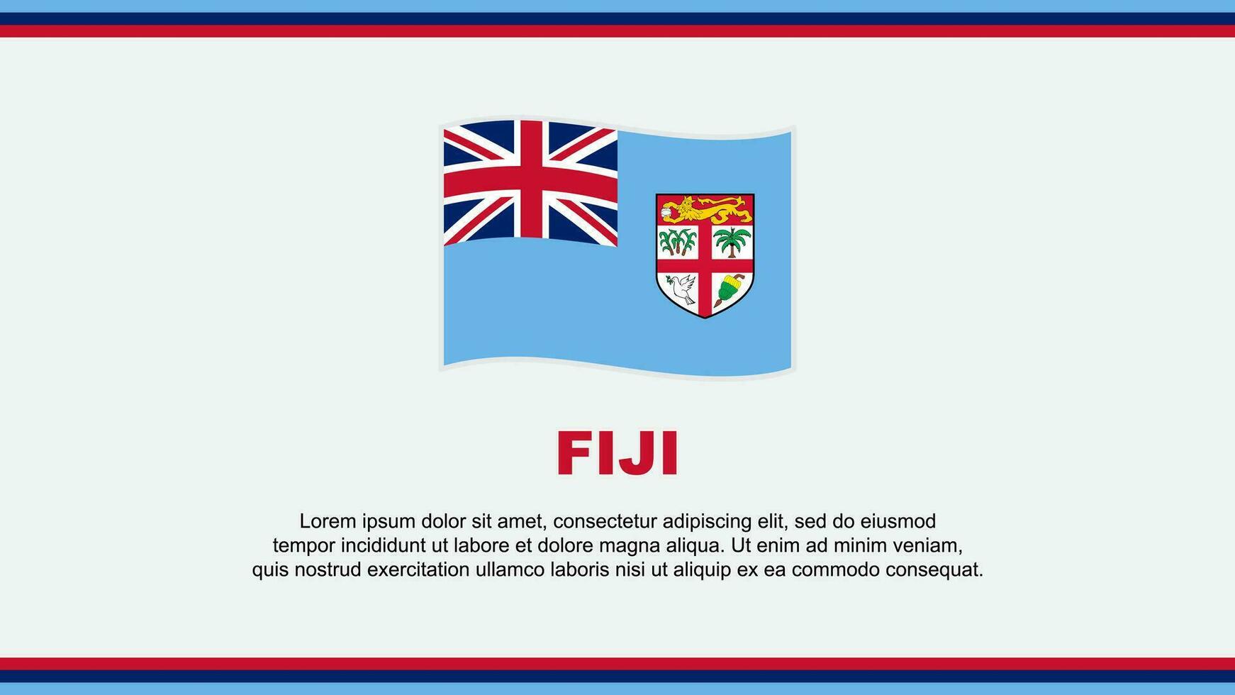 fiji vlag abstract achtergrond ontwerp sjabloon. fiji onafhankelijkheid dag banier sociaal media vector illustratie. fiji ontwerp