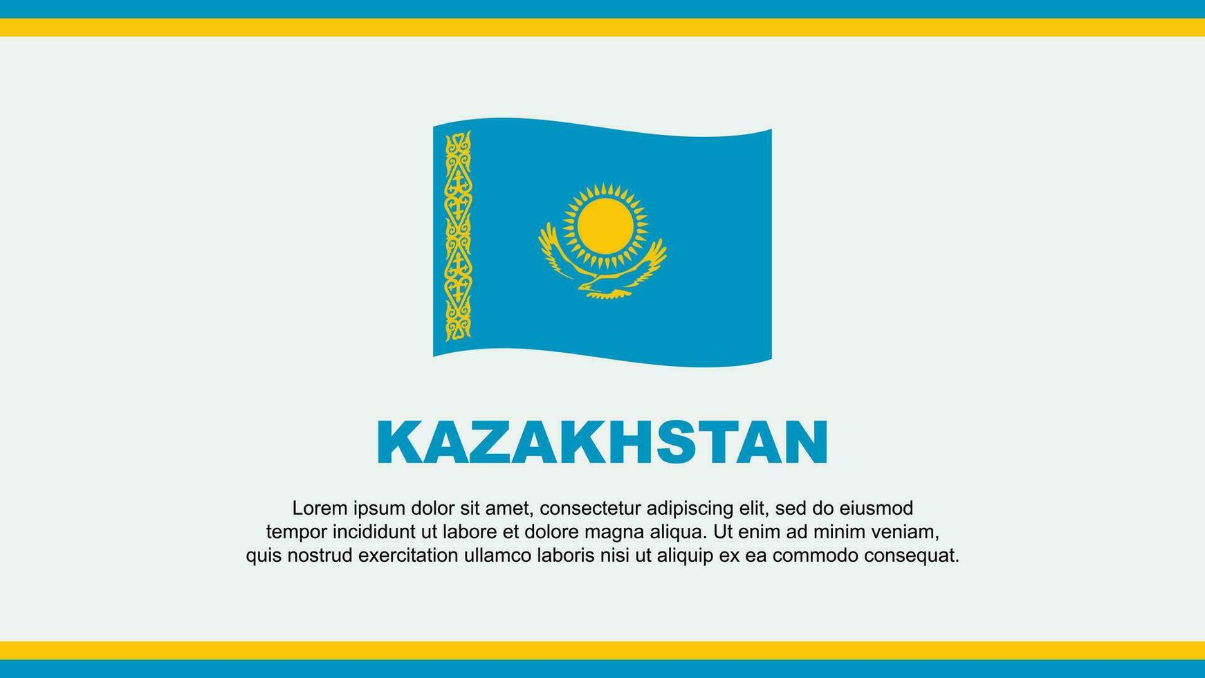 Kazachstan vlag abstract achtergrond ontwerp sjabloon. Kazachstan onafhankelijkheid dag banier sociaal media vector illustratie. Kazachstan ontwerp