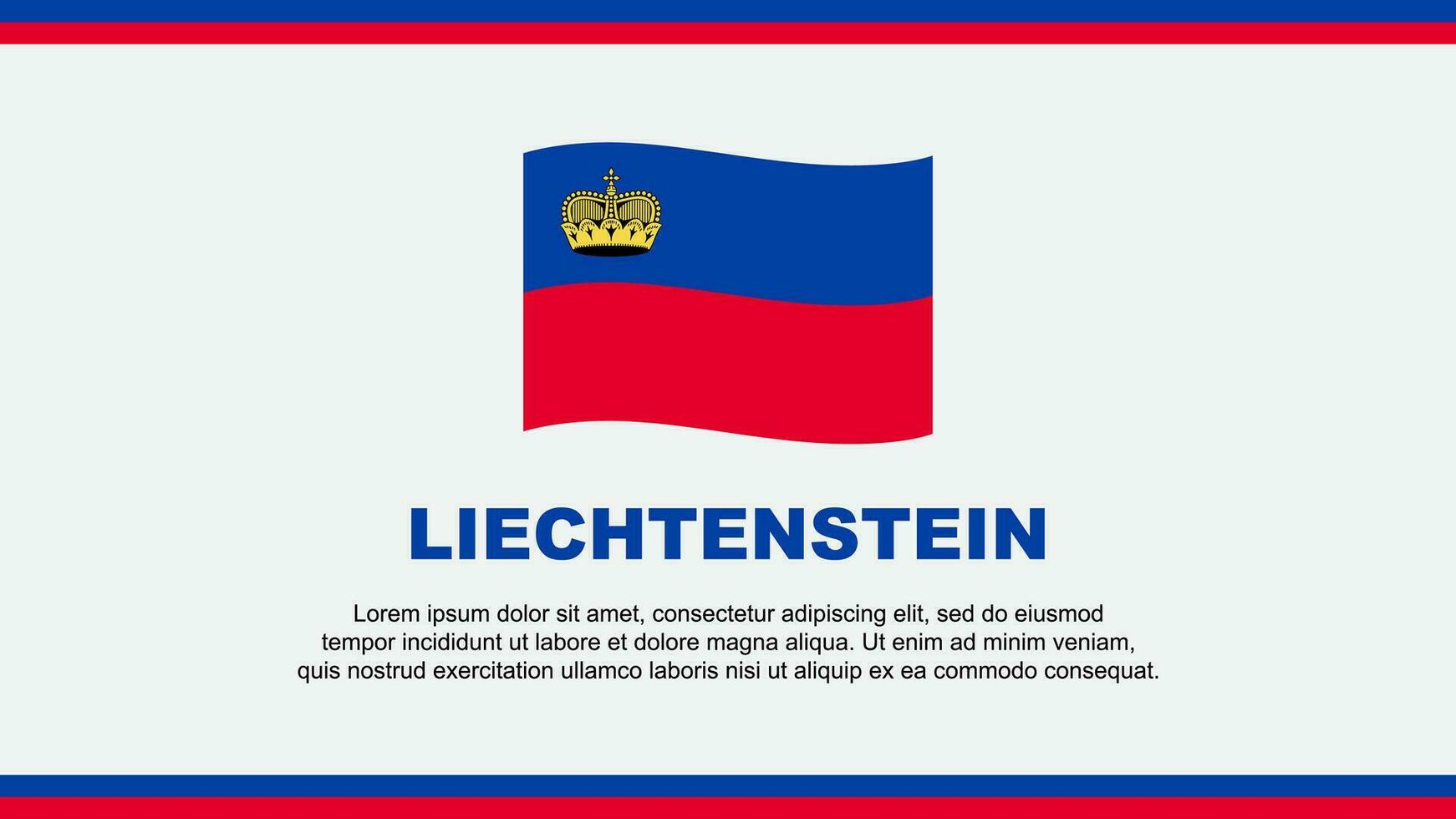 Liechtenstein vlag abstract achtergrond ontwerp sjabloon. Liechtenstein onafhankelijkheid dag banier sociaal media vector illustratie. Liechtenstein ontwerp
