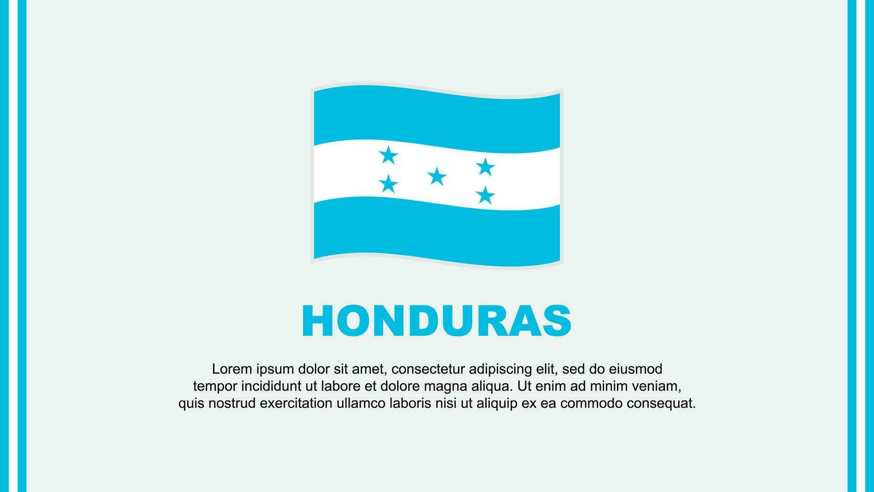 Honduras vlag abstract achtergrond ontwerp sjabloon. Honduras onafhankelijkheid dag banier sociaal media vector illustratie. Honduras tekenfilm